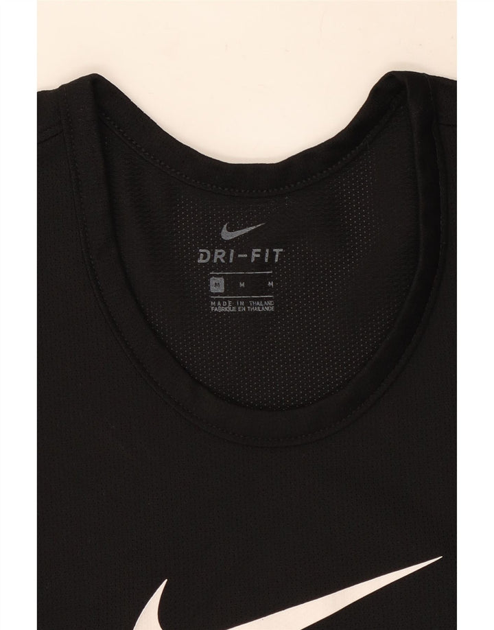 Nike Herre Dri Fit Grafisk Vest Top Medium Sort Polyester