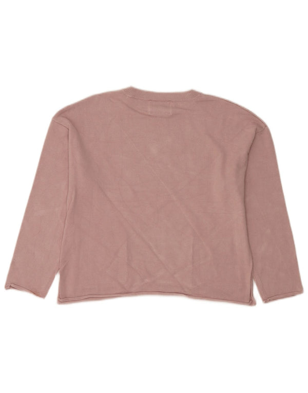 Zara piger med rund hals sweater 11-12 år Pink Viscose