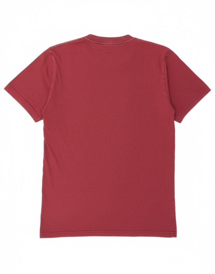 VANS Mens Classic Fit T-Shirt Top Small Maroon Cotton