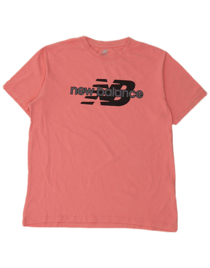 New Balance Herre grafisk T-shirt Top Medium Pink