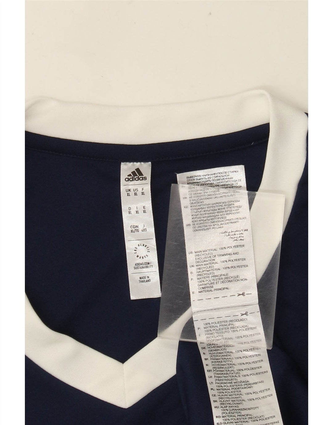 Adidas Herre Aeroready T-Shirt Top XL Navy Blue Polyester