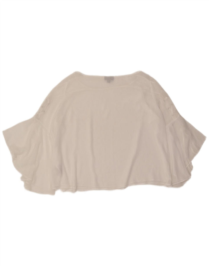 Topshop Dame Langærmet Bluse Top UK 16 Large White Polyester