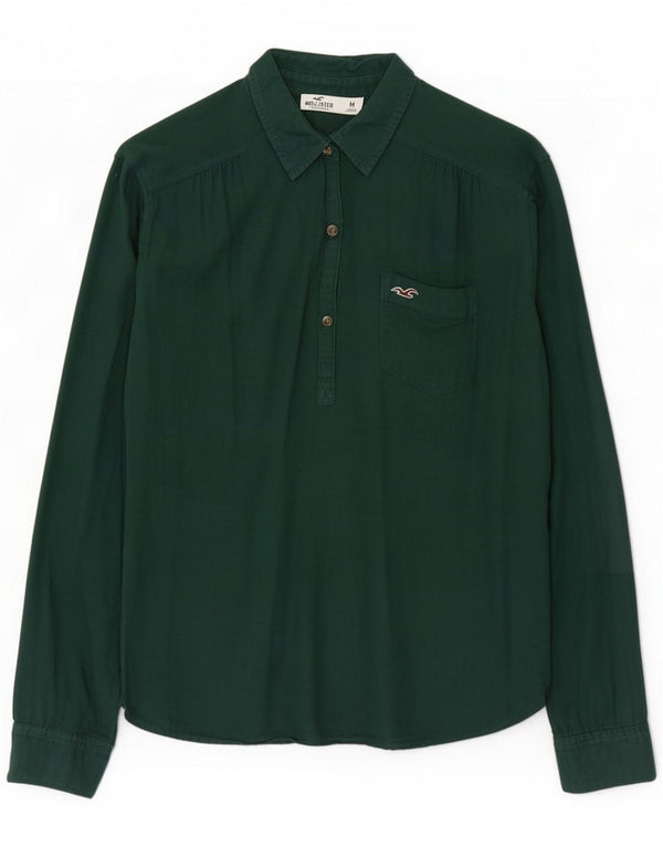 Hollister Womens Pullover Shirt UK 14 Medium Green Cotton