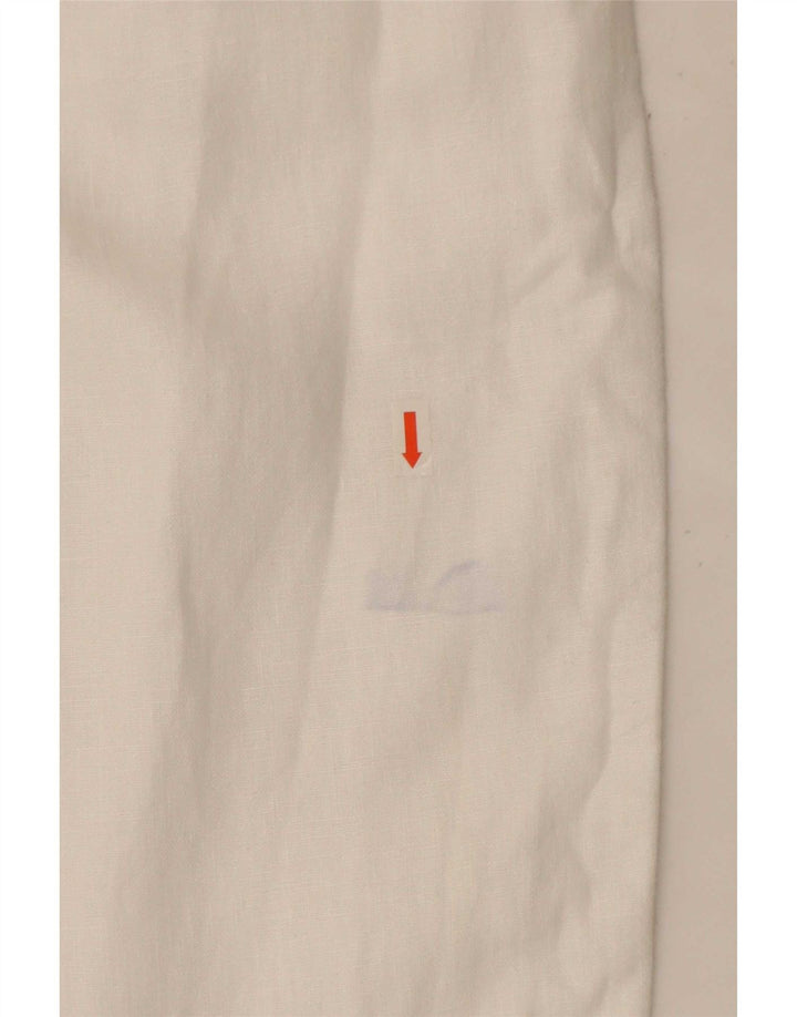 Marks & Spencer Womens Pegged Cropped Trousers UK 16 Large W32 L25 White