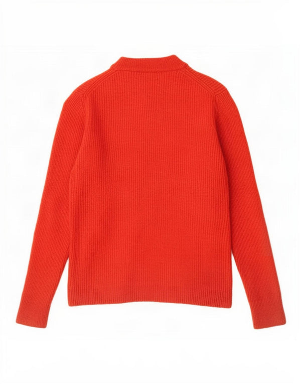 Besætningstøj Dame Turtle Neck Jumper Sweater UK 18 XL Rød lammeuld
