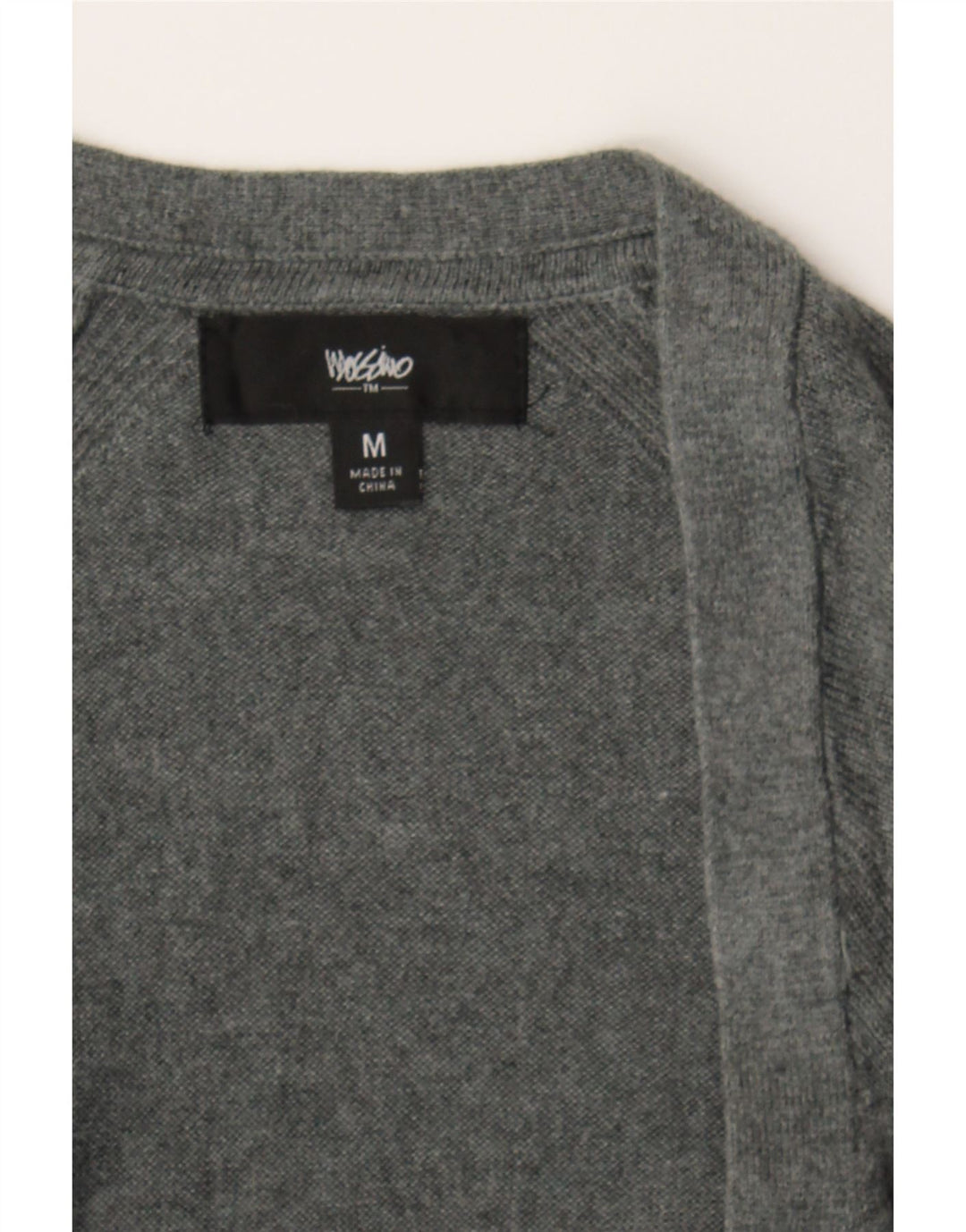 MOSSIMO Womens Longline Open Cardigan Sweater UK 12 Medium Grey Nylon Vintage Mossimo and Second-Hand Mossimo from Messina Hembry 