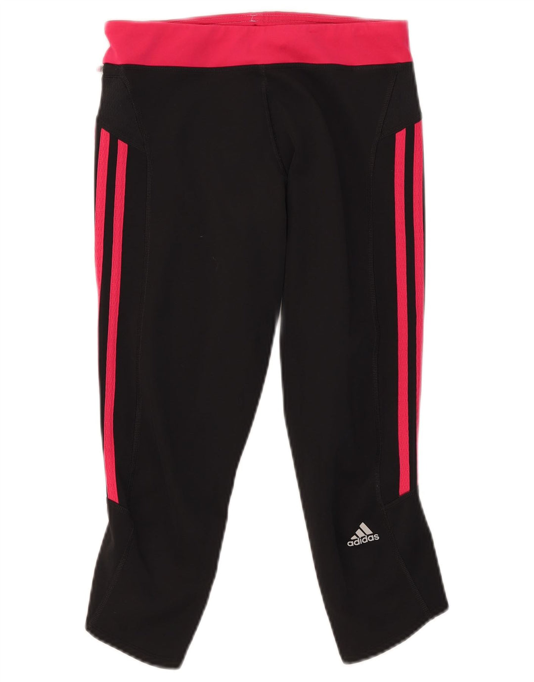 Adidas Dame Capri Leggings UK 12 Medium Sort Colourblock Polyester