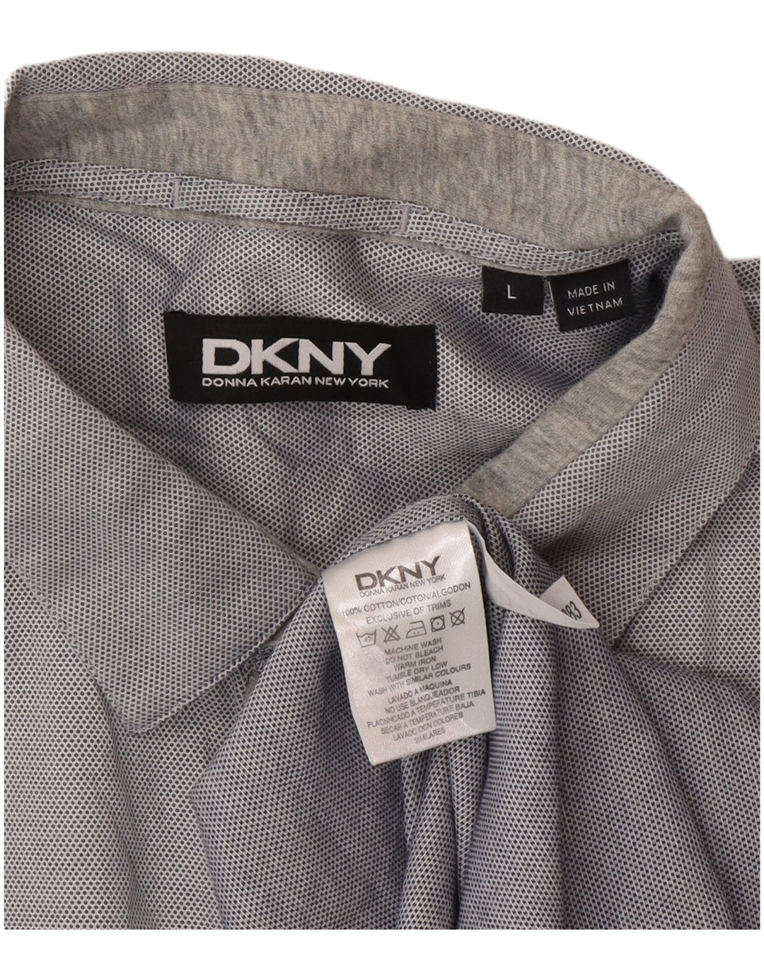 Dkny Herreskjorte Stor Grå Bomuld