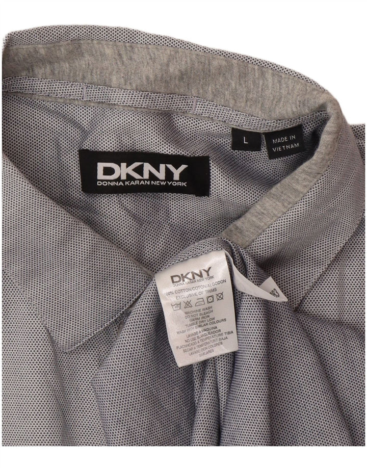 Dkny Herreskjorte Stor Grå Bomuld