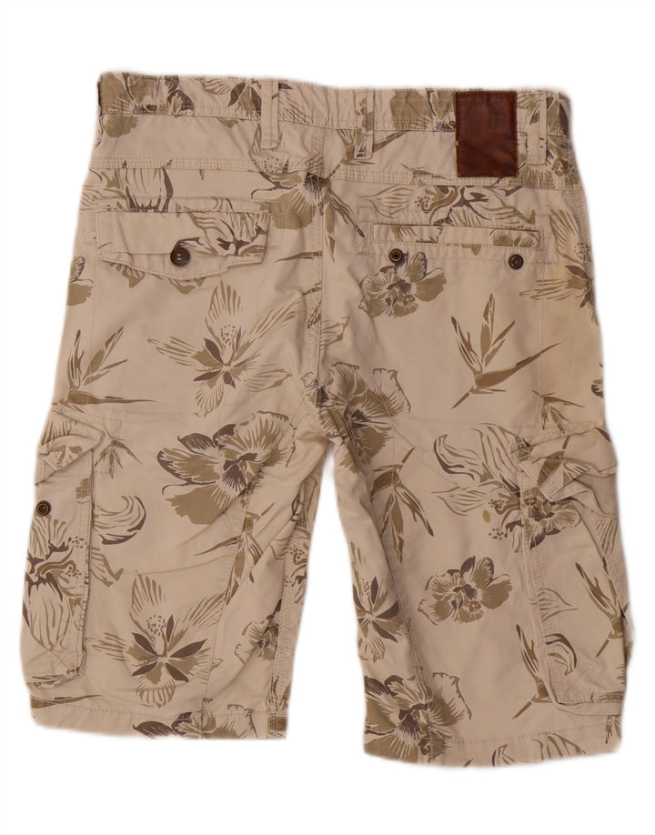 Celio Herre Cargo Shorts IT 44 XS W32 Beige Floral