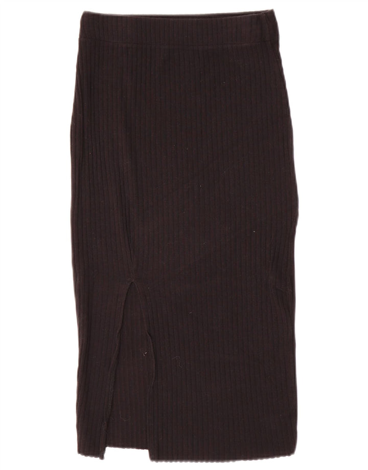 Zara Damestrik Midi-nederdel Small W26 Sort