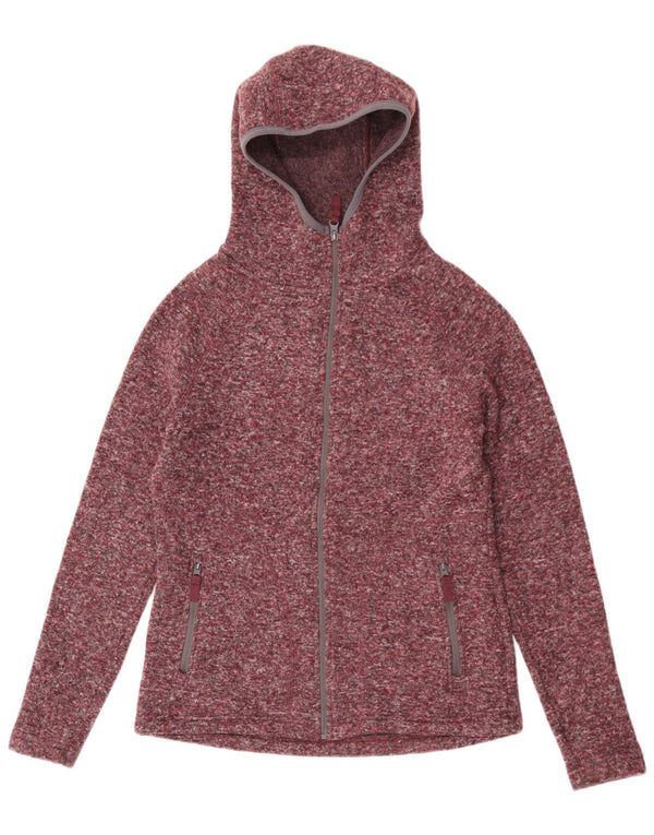 Mountain Warehouse Dame-hættetrøje med lynlås UK 10 Small Maroon Flecked