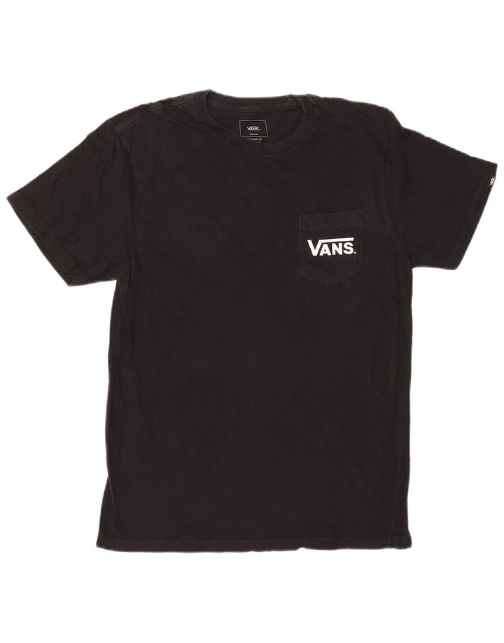 VANS Herre Custom Fit grafisk T-shirt top mellem sort bomuld