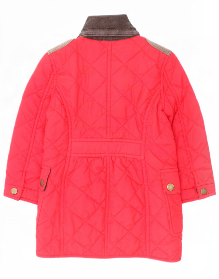 Ralph Lauren Quiltet overfrakke til piger 2-3 år Rød Colourblock Polyester