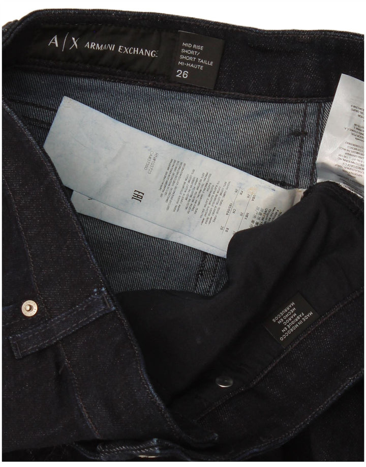 Armani Exchange Dame Mid Rise denimshorts W26 Small Black Bomuld