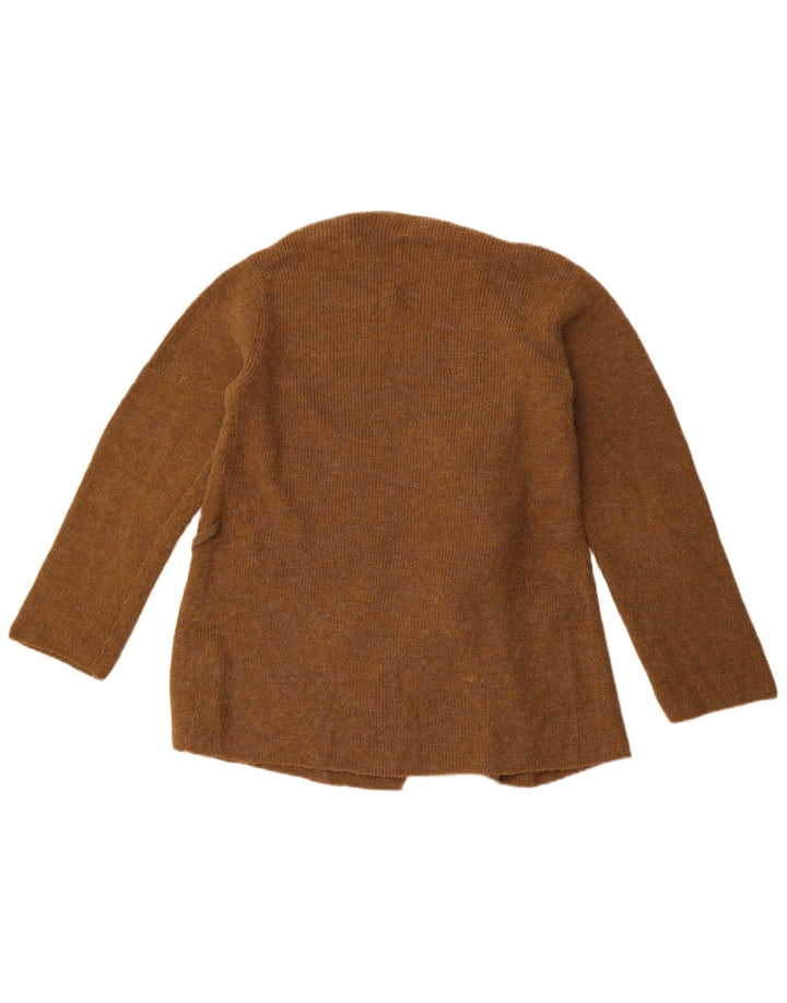 ZARA cardigan sweater til kvinder UK 10 Lille brun polyamid