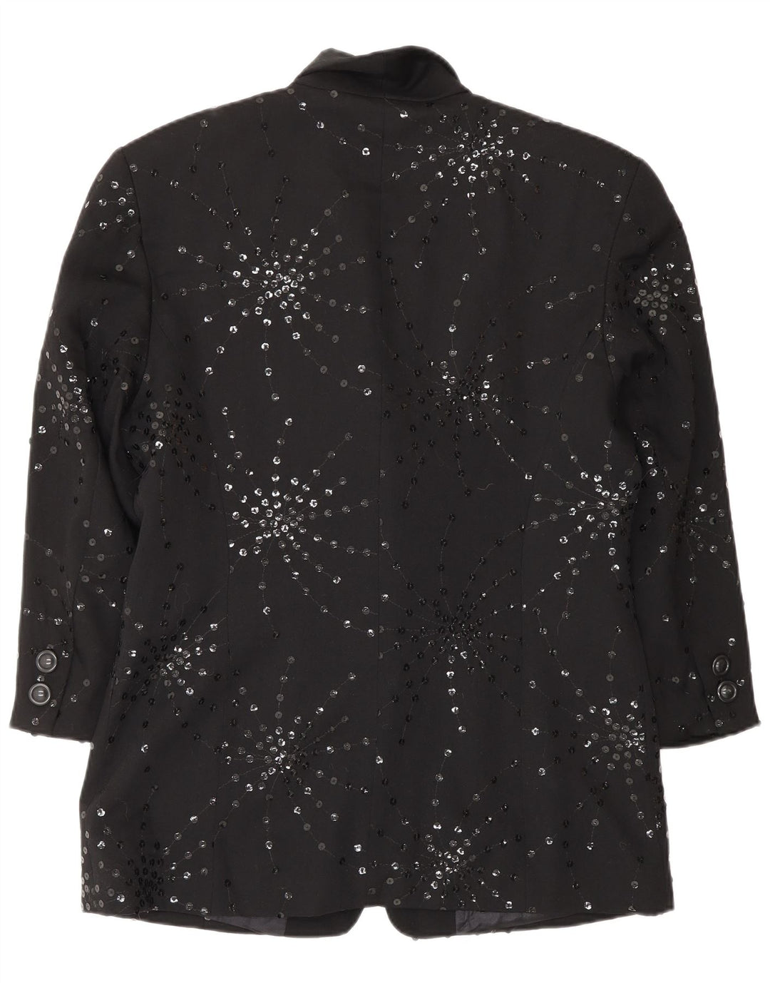 MONDI Dame 1-knaps blazerjakke EU 40 Medium Sort Blomsteruld