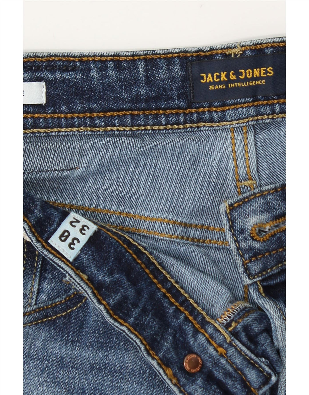 Jack & Jones Herre Mike Slim Jeans W30 L32 Blå Bomuld