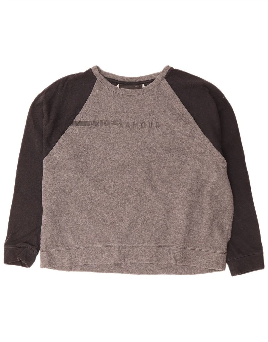 UNDER ARMOUR Dame Oversized Sweatshirt Jumper UK 18 XL Grå Colourblock