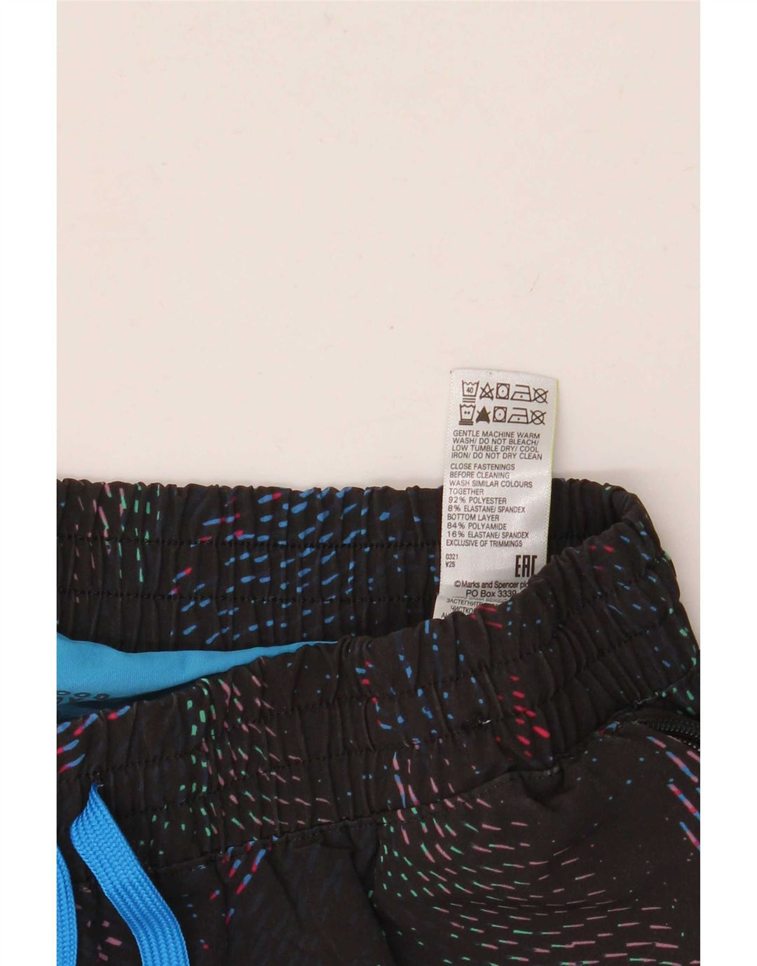 Marks & Spencer Sportsshorts til kvinder UK 8 Small Black Spotted Polyester