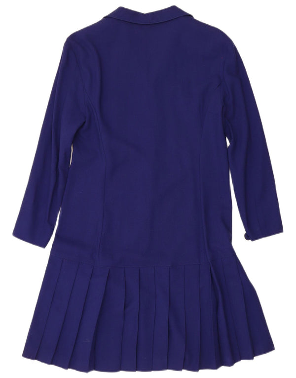 Amuleti Dame Langærmet A-Line Kjole UK 14 Large Navy Blue