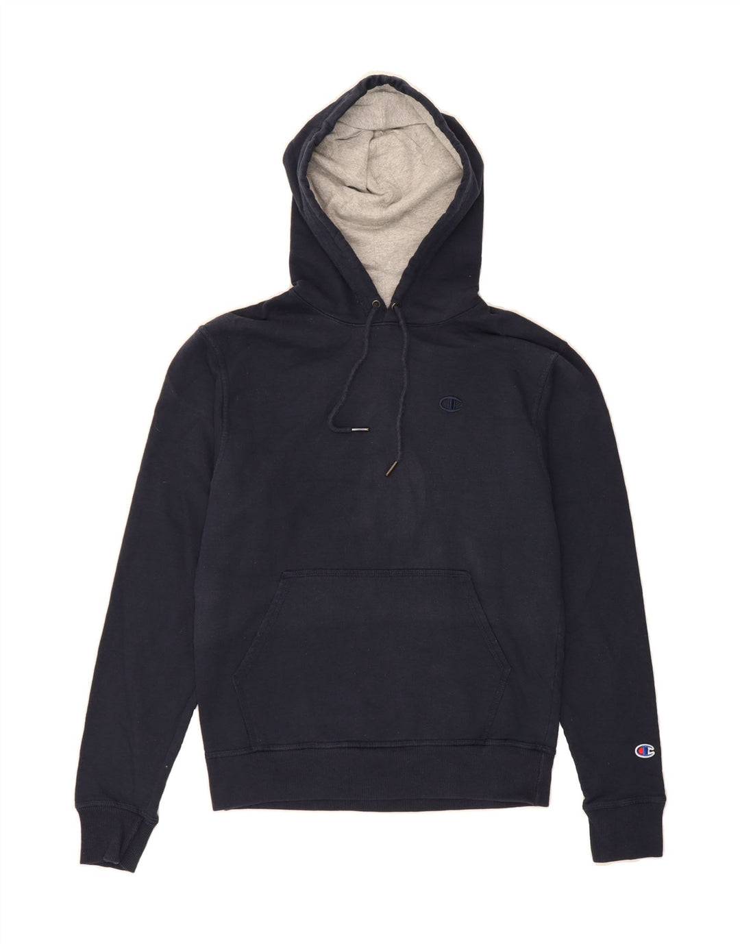 CHAMPION Mens Hoodie Jumper Small Navy Blue Cotton Vintage Champion and Second-Hand Champion from Messina Hembry 