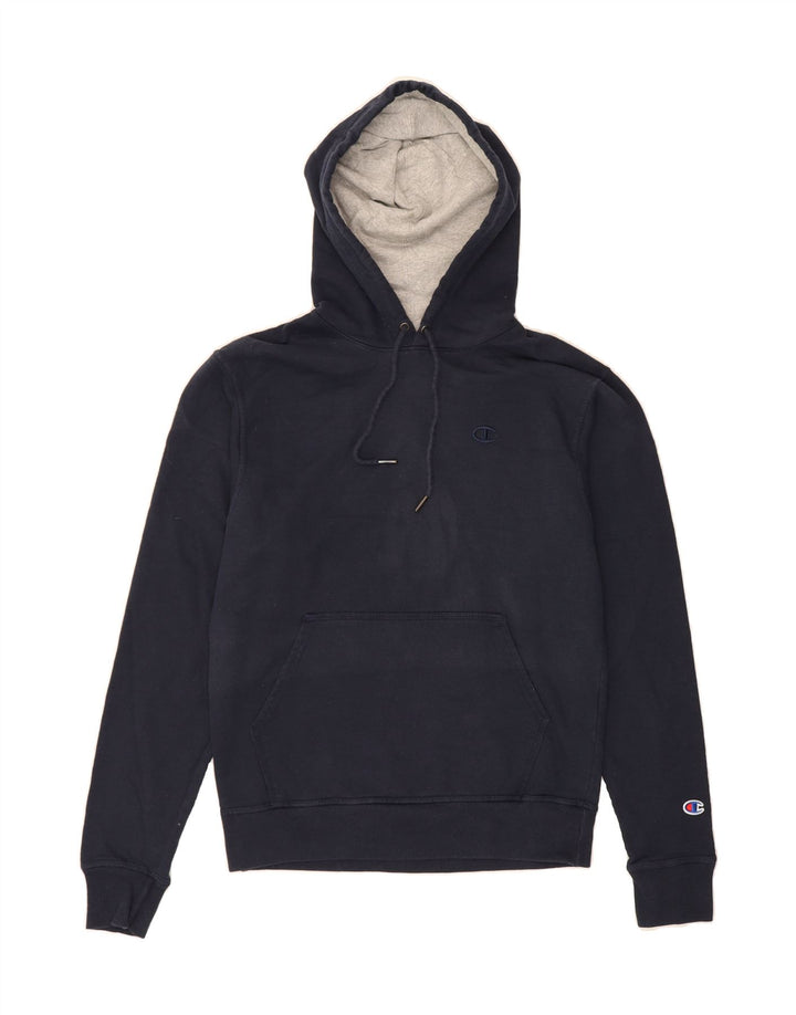 CHAMPION Mens Hoodie Jumper Small Navy Blue Cotton Vintage Champion and Second-Hand Champion from Messina Hembry 