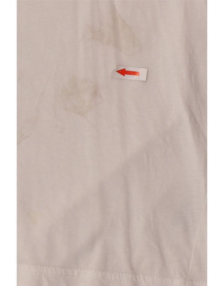 Tommy Hilfiger Herre grafisk T-shirt Top Medium Hvid Bomuld