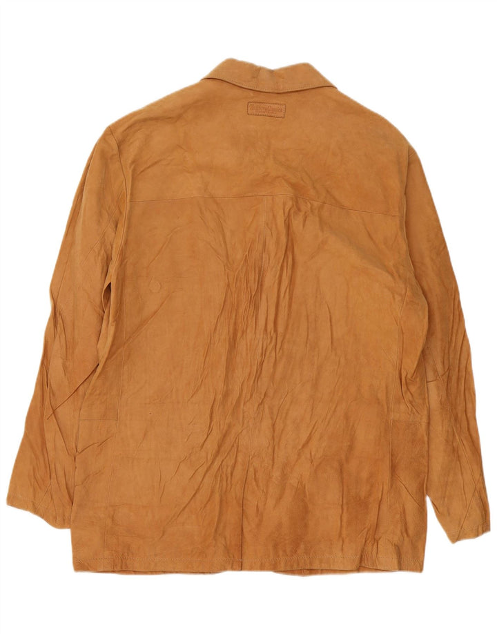 Marlboro Classics Herre 3-knaps ruskindsblazerjakke UK 42 XL Beige Læder
