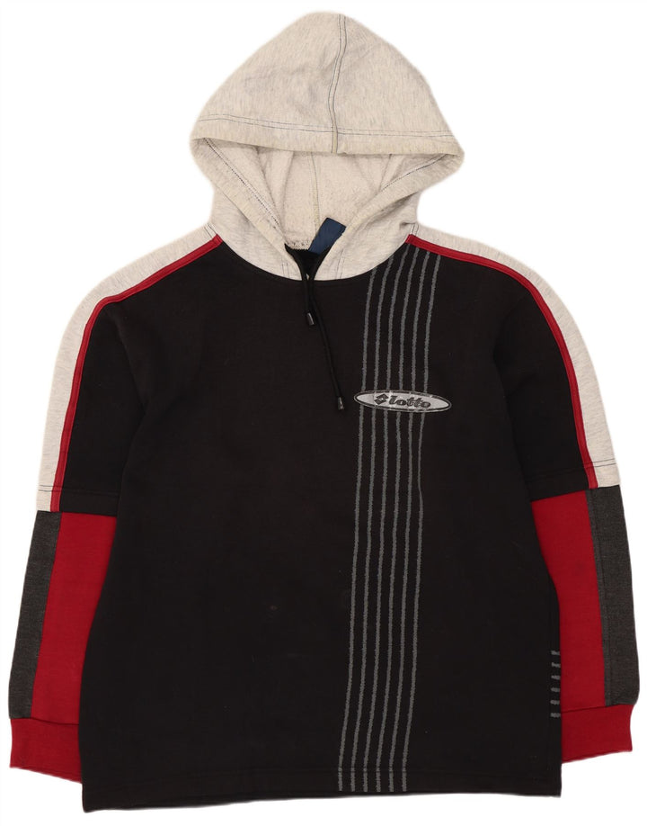 Lotto Hættetrøje til mænd UK 38/40 Medium Sort Colourblock Polyester