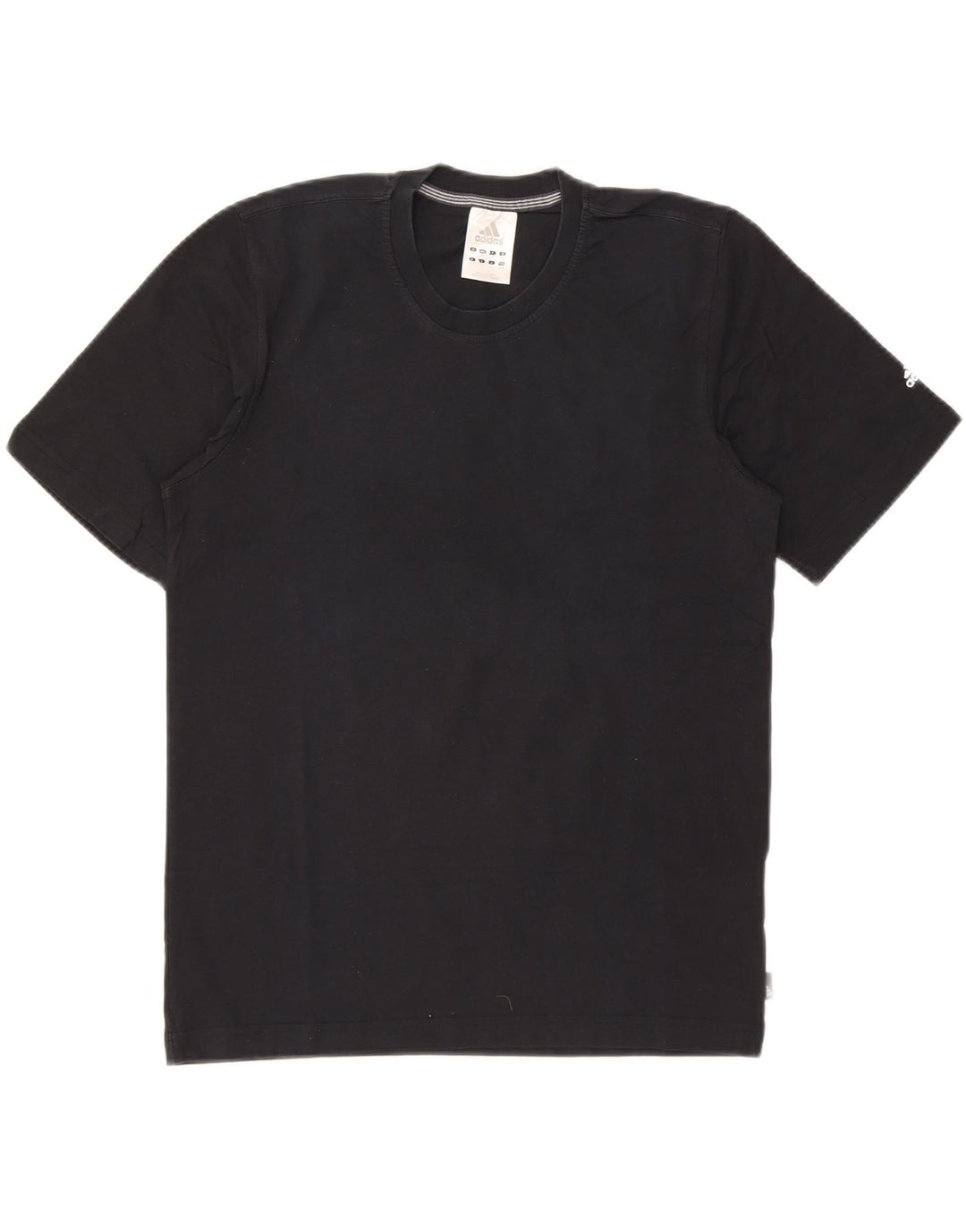 ADIDAS Mens T-Shirt Top Medium Black Cotton