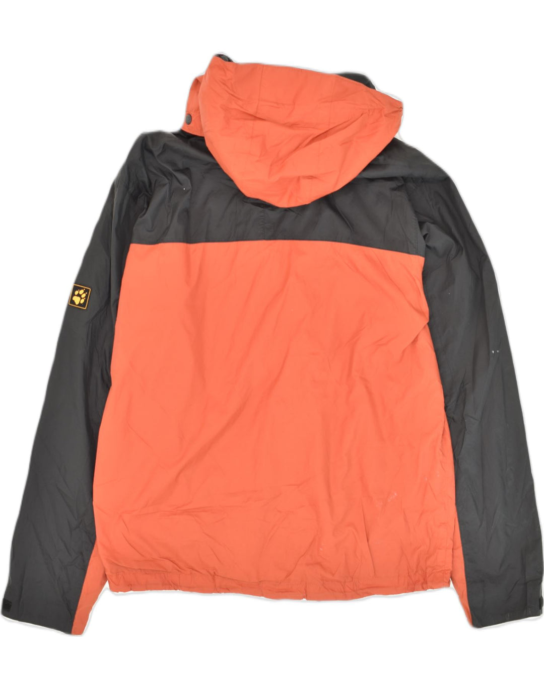 JACK WOLFSKIN Mens Hooded Rain Jacket UK 34 XS  Orange Colourblock Nylon | Vintage Jack Wolfskin | Thrift | Second-Hand Jack Wolfskin | Used Clothing | Messina Hembry 