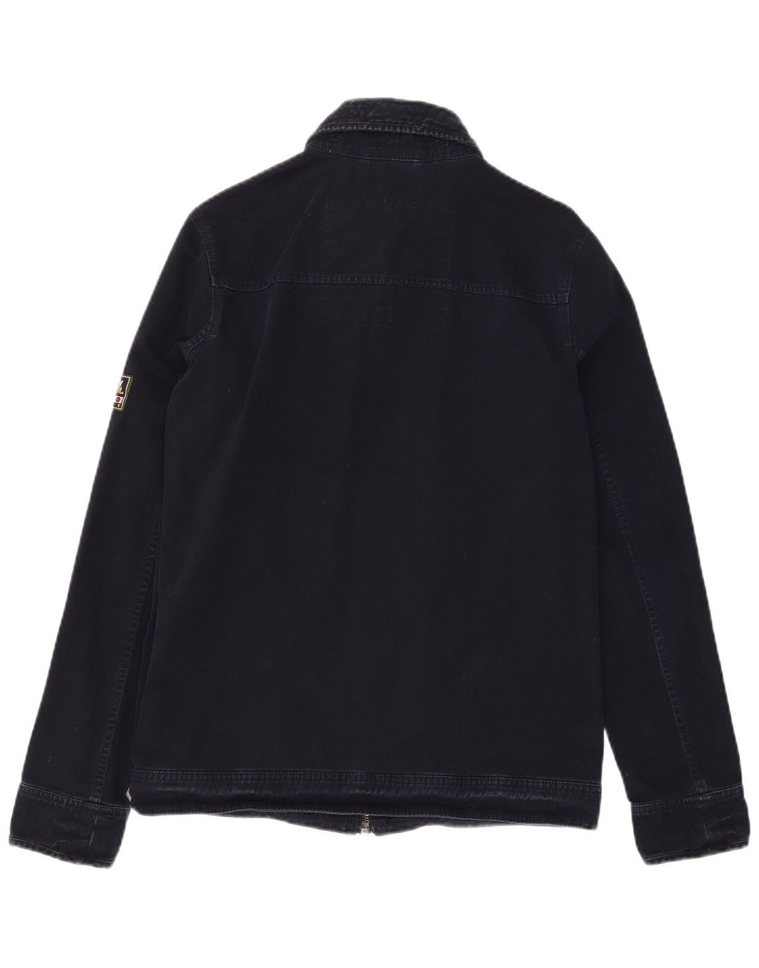 Superdry Mens Regiment Bomber Jacket UK 36 Small Navy Blue Cotton