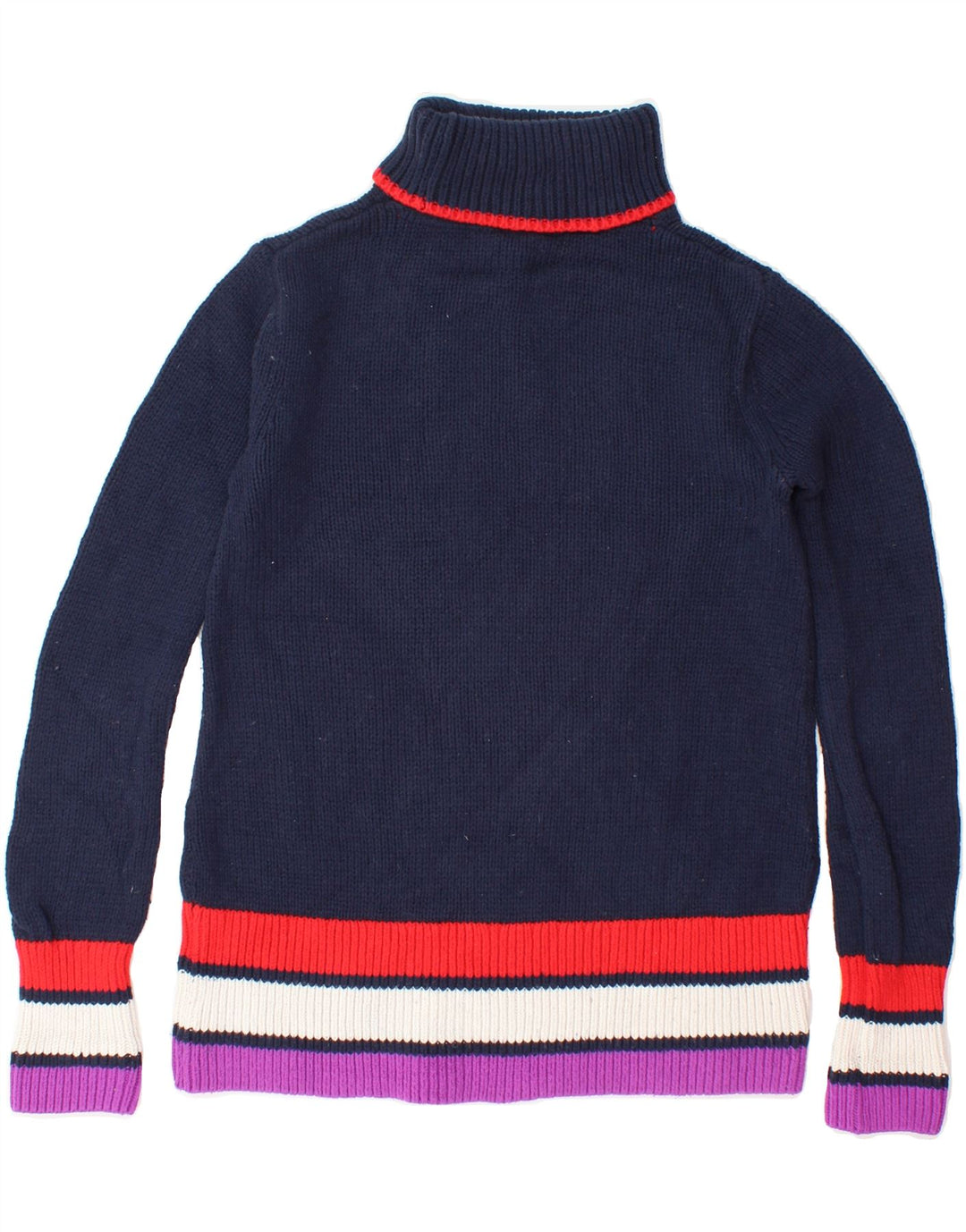 CREW CLOTHING Womens Roll Neck Jumper Sweater UK 8 Small Navy Blue Vintage Crew Clothing and Second-Hand Crew Clothing from Messina Hembry 