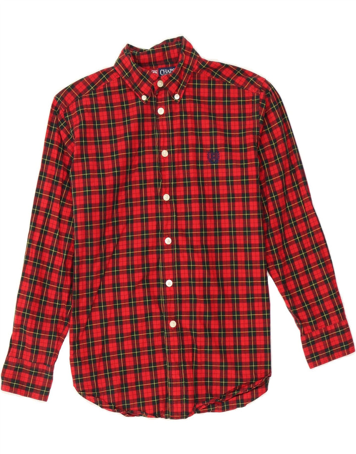 CHAPS Boys Flannel Shirt 10-11 Years Medium Red Check Cotton Vintage Chaps and Second-Hand Chaps from Messina Hembry 
