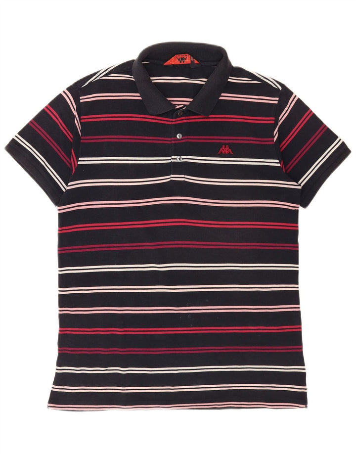 Kappa herre poloshirt stor marineblå stribet bomuld
