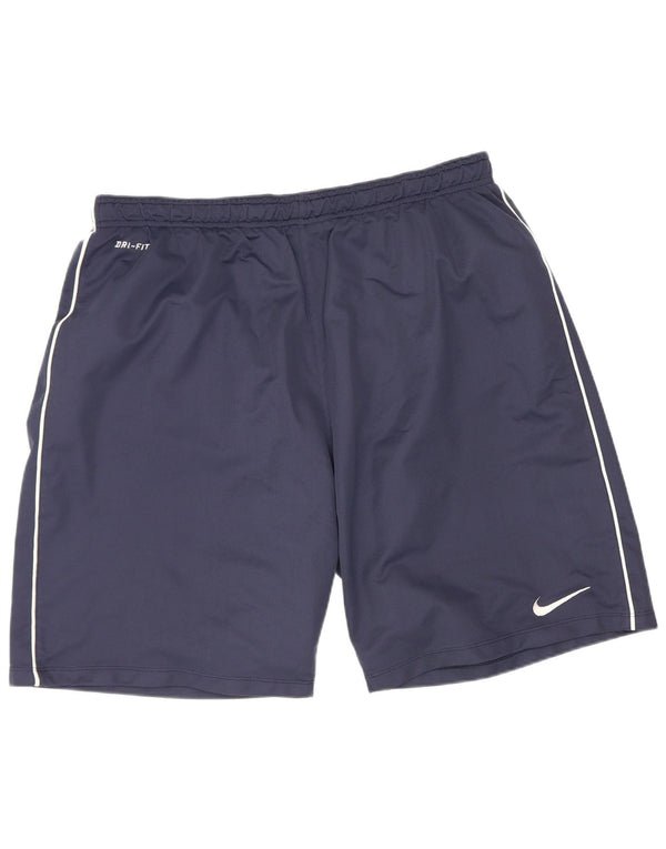 Nike herre Dri Fit sportsshorts XL marineblå polyester
