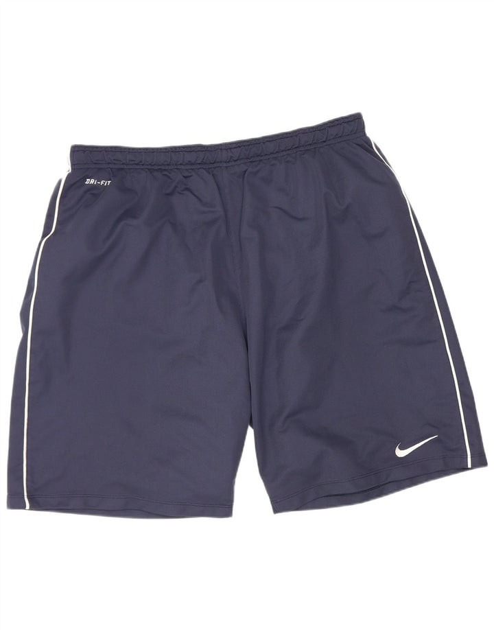 Nike herre Dri Fit sportsshorts XL marineblå polyester