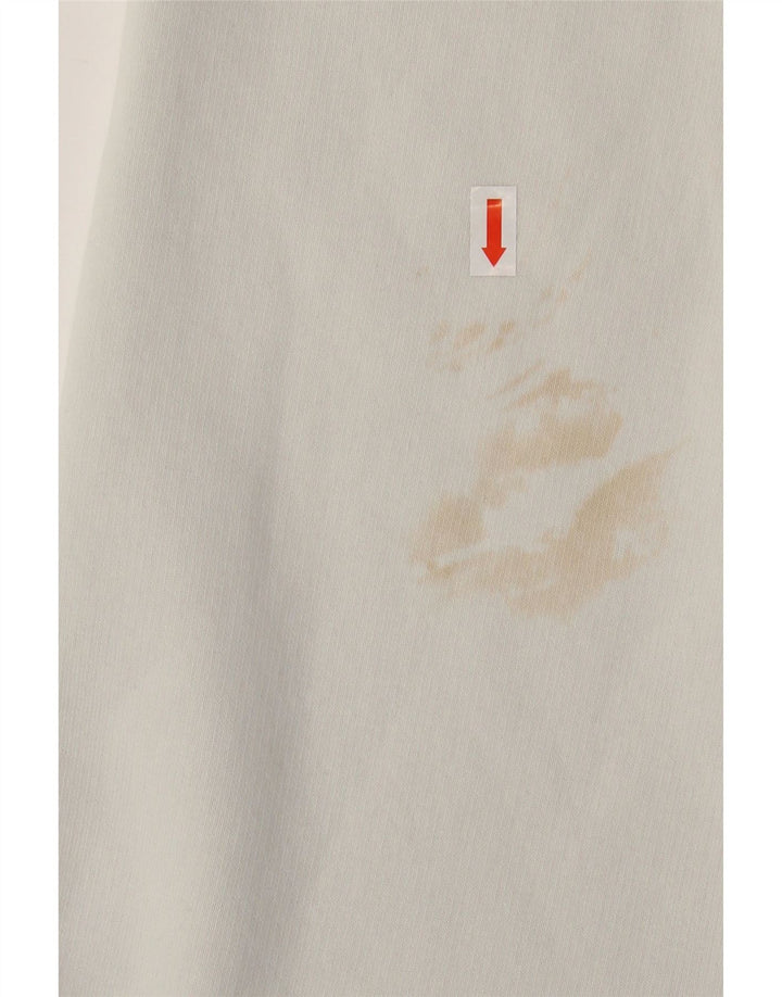 ALPHA INDUSTRIES Grafisk hættetrøje til mænd Stor hvid bomuld