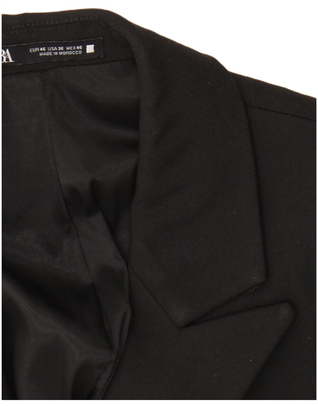 Zara Herre 1-knap blazerjakke EU 46 Lille Sort