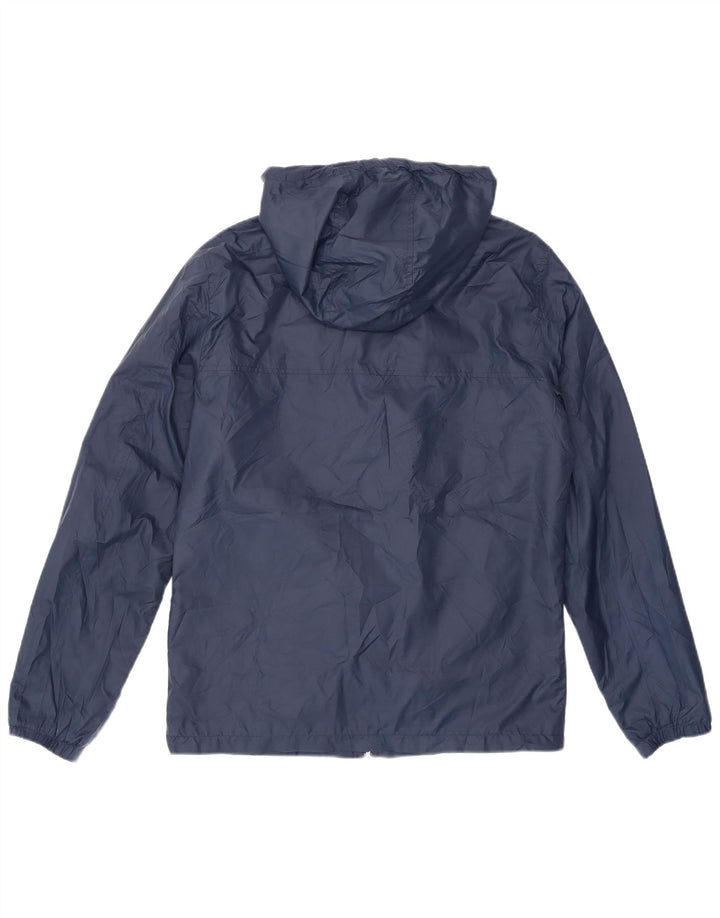 Jack & Jones Regnjakke med hætte til mænd UK 38 Medium Navy Blue Colourblock