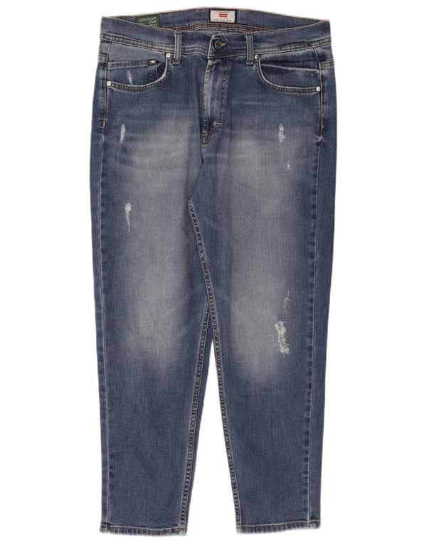 CARRERA Herre Distressed Tapered Jeans IT 50 Large W34 L26 Blå Bomuld