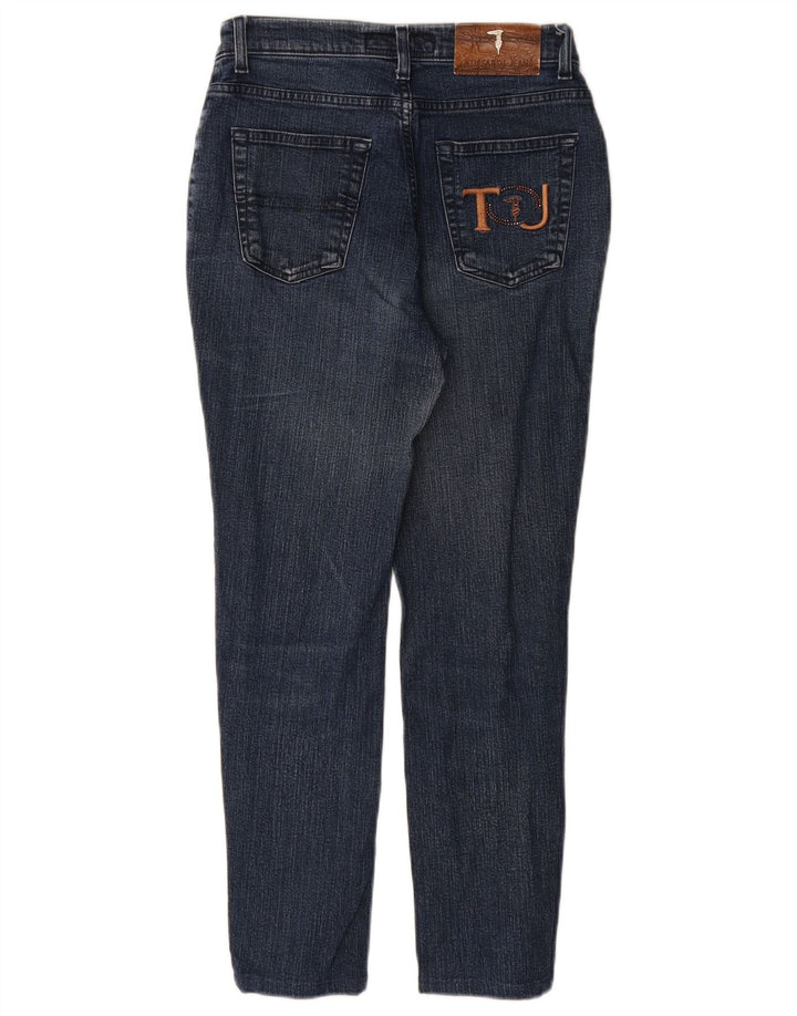 Trussardi Dame Slim Jeans W26 L27 Marineblå Bomuld