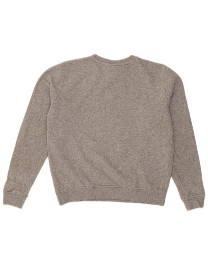 Fila Dame Oversized Sweatshirt Jumper UK 10 Lille Grå Bomuld