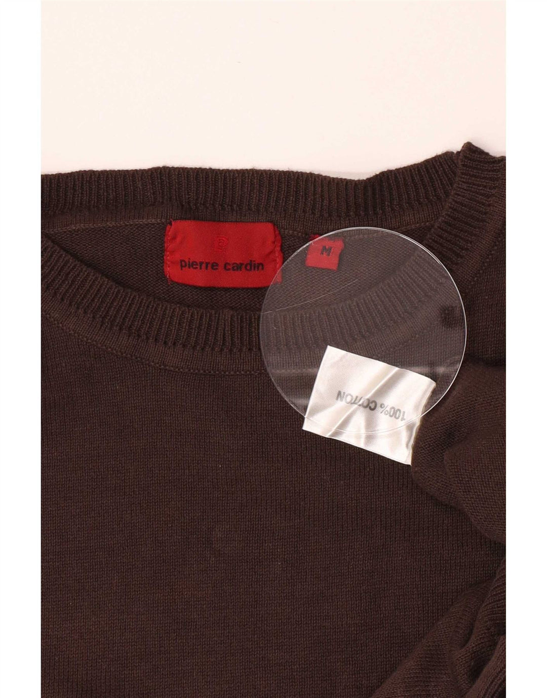 Pierre Cardin Herre sweater med rund hals, medium brun bomuld