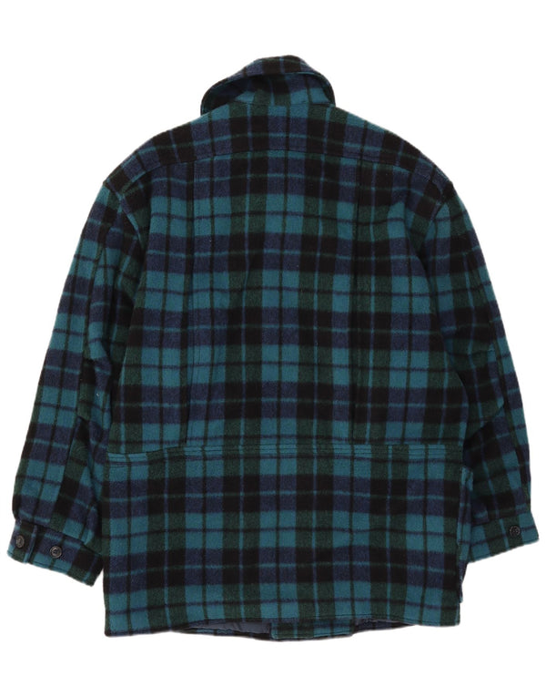 Vintage overtræk til mænd IT 50 Stor grøn ternet uld