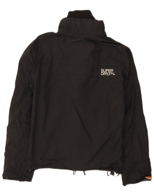 Superdry piger grafisk regnjakke 11-12 år Stor sort nylon