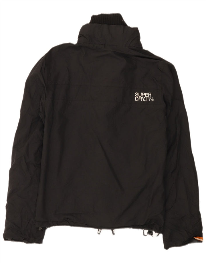 Superdry piger grafisk regnjakke 11-12 år Stor sort nylon