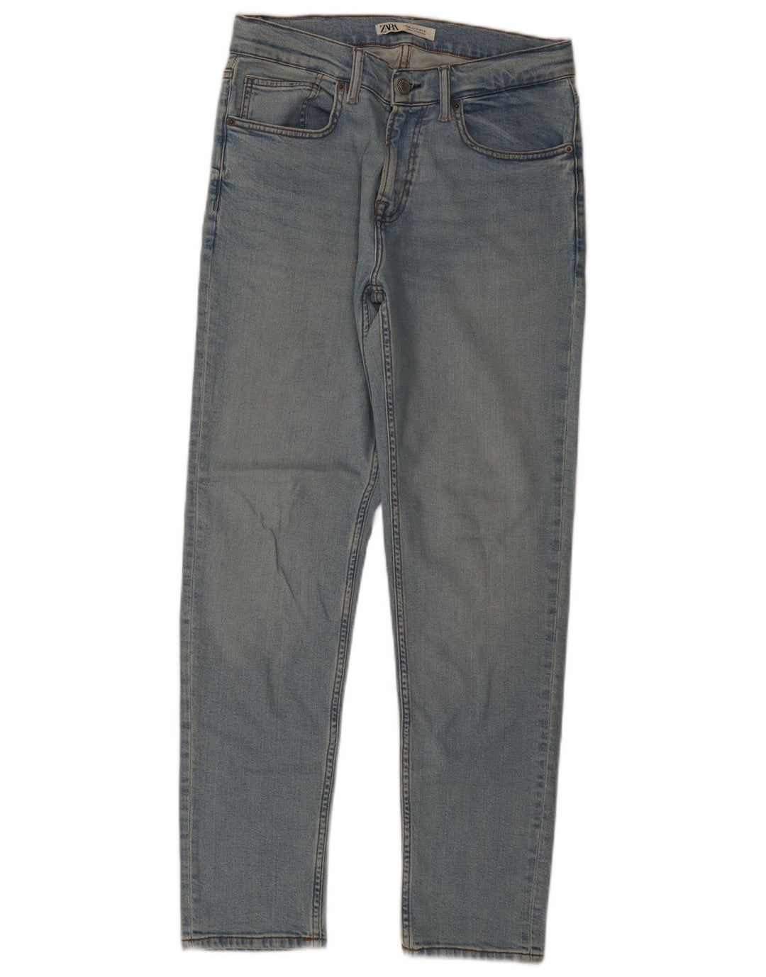 Zara Straight Jeans til mænd EU 40 Medium W31 L31 Blå Bomuld
