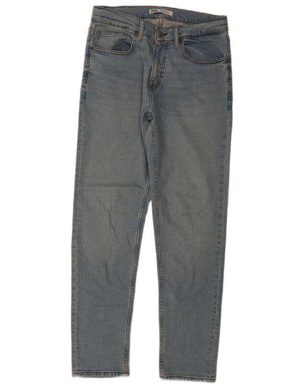 Zara Straight Jeans til mænd EU 40 Medium W31 L31 Blå Bomuld